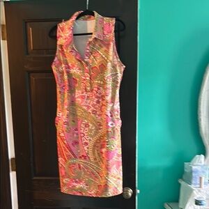 Vibrant Paisley Sleeveless Dress
